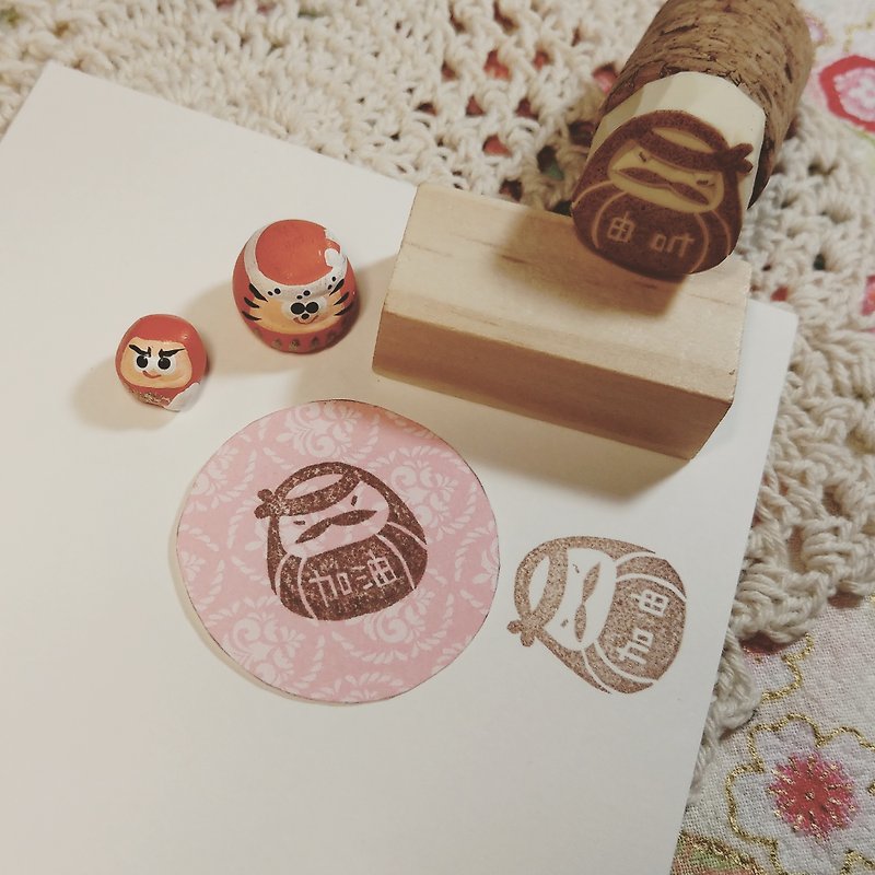Dreaming glazed house | Hand engraved seal | Cork Xiaofushen series - Come on - Stamps & Stamp Pads - Other Materials Red