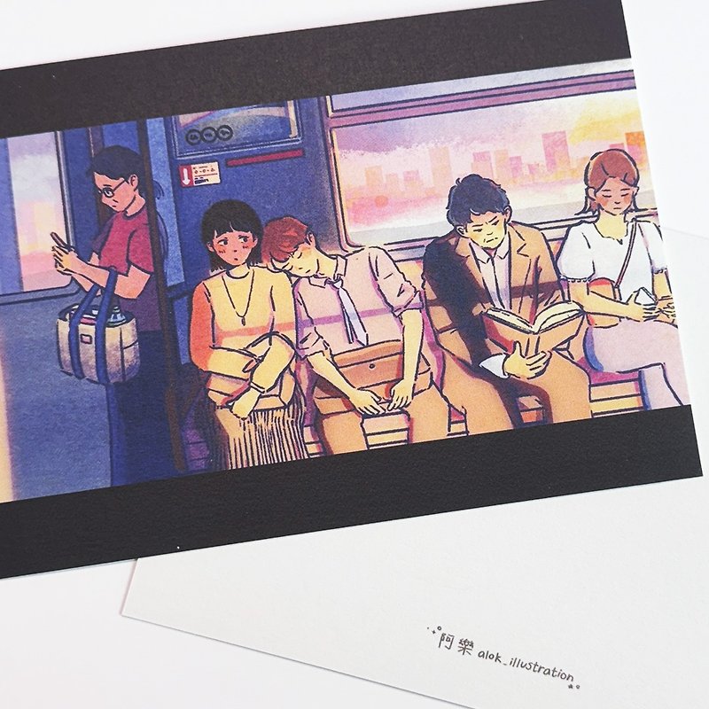 After work | Postcard - การ์ด/โปสการ์ด - กระดาษ สึชมพู