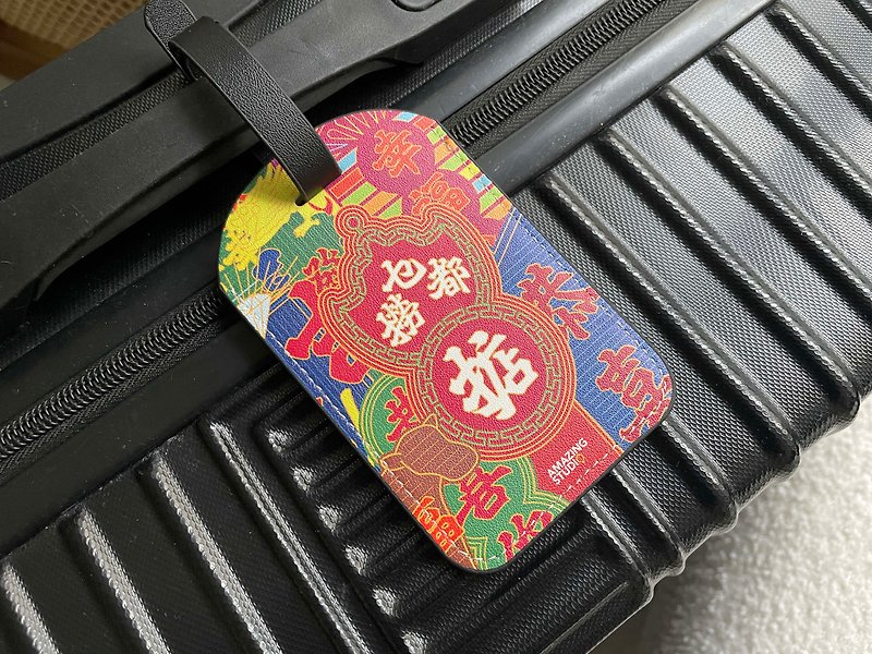 [Neon Signs] Luggage Tag丨Hong Kong Features丨Amazing Studio - Luggage Tags - Faux Leather Multicolor