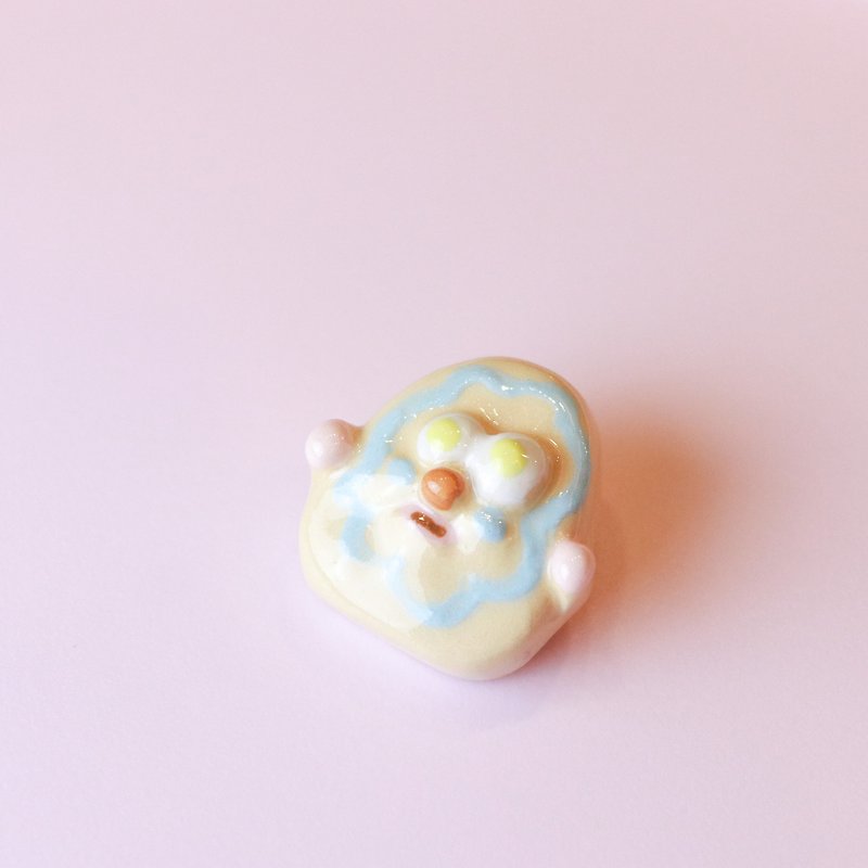 Ceramic badge safety pin brooch badge medal jewelry cute pin kignjun - Brooches - Porcelain Multicolor