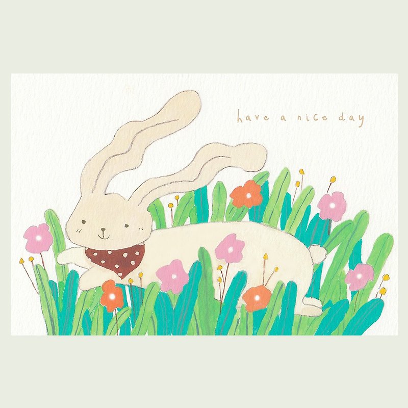 rabbit postcard - การ์ด/โปสการ์ด - กระดาษ 