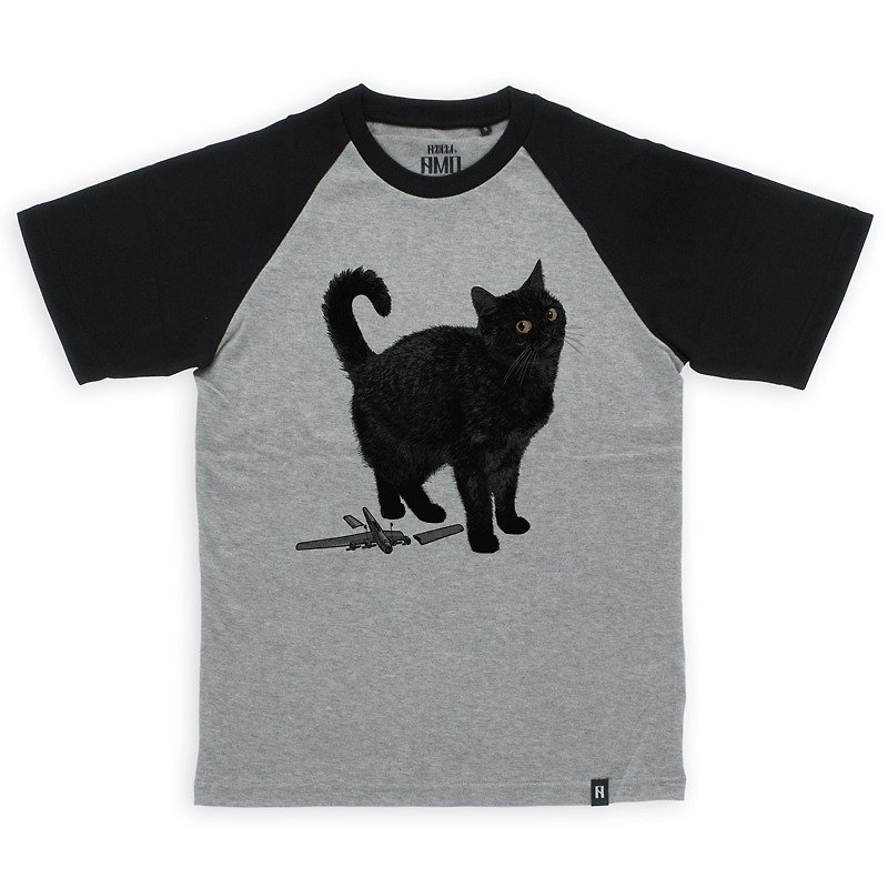 AMO®Original canned cotton T-shirt/AKE/Cat Who Broken A Toy But Saying In His Face-It's Your Fault To Put It On My Reach - Women's T-Shirts - Cotton & Hemp 