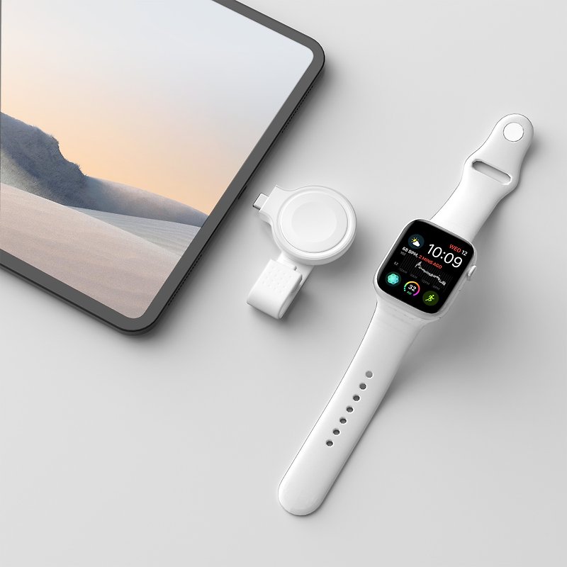 其他金屬 無線充電器 白色 - Momax GOLINK USB-C Apple Watch 充電器 UD28