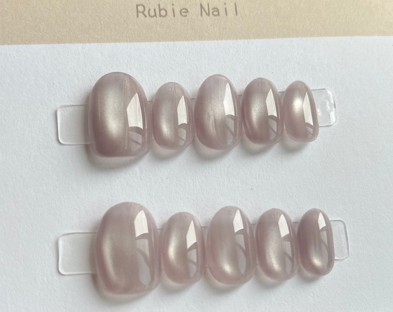 rubie暮灰紫光-珠光貓眼-手工穿戴甲 - 其他 - 其他材質 