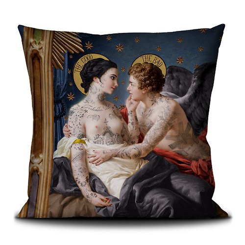 MAISON de MEY 法國VOGLIO BENE 戀人 抱枕套/靠枕套/沙發枕套 邱比特 文藝復興