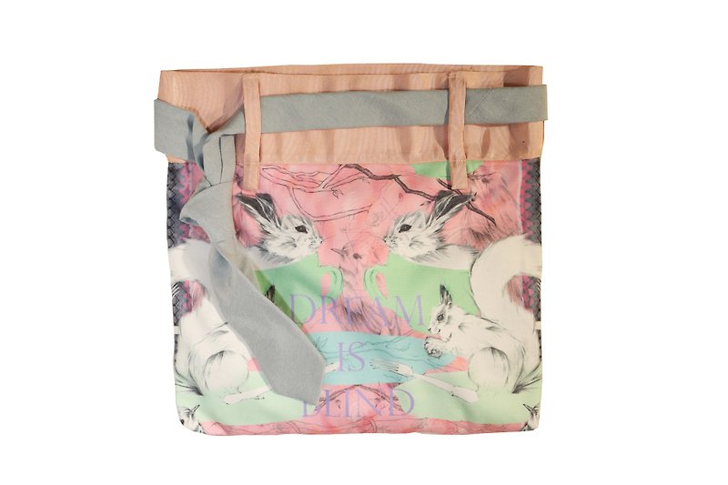 Hong Kong Designer Brand BLIND by JW Squirrel Print Handbag (Woodland) - Messenger Bags & Sling Bags - Cotton & Hemp 