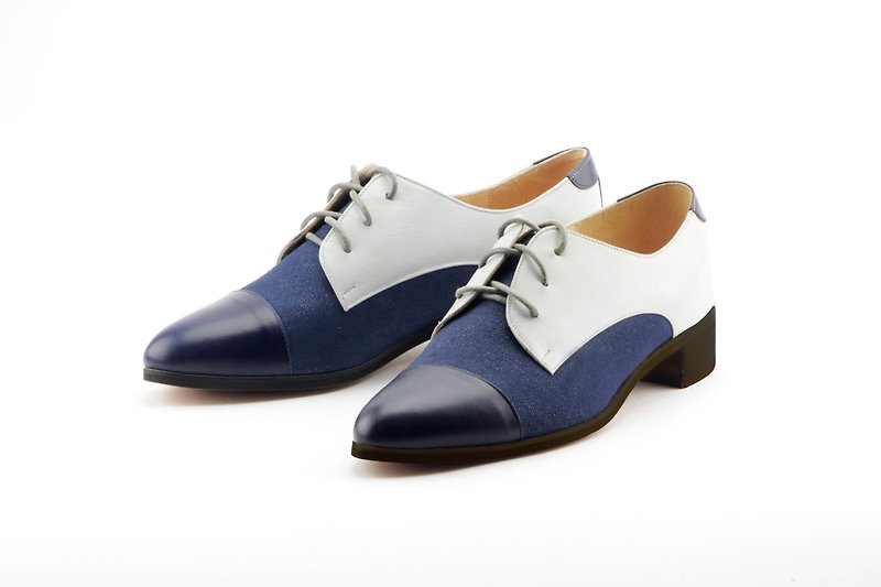 T FOR KENT NOT OXFORD Derbies - Women's Oxford Shoes - Genuine Leather Blue