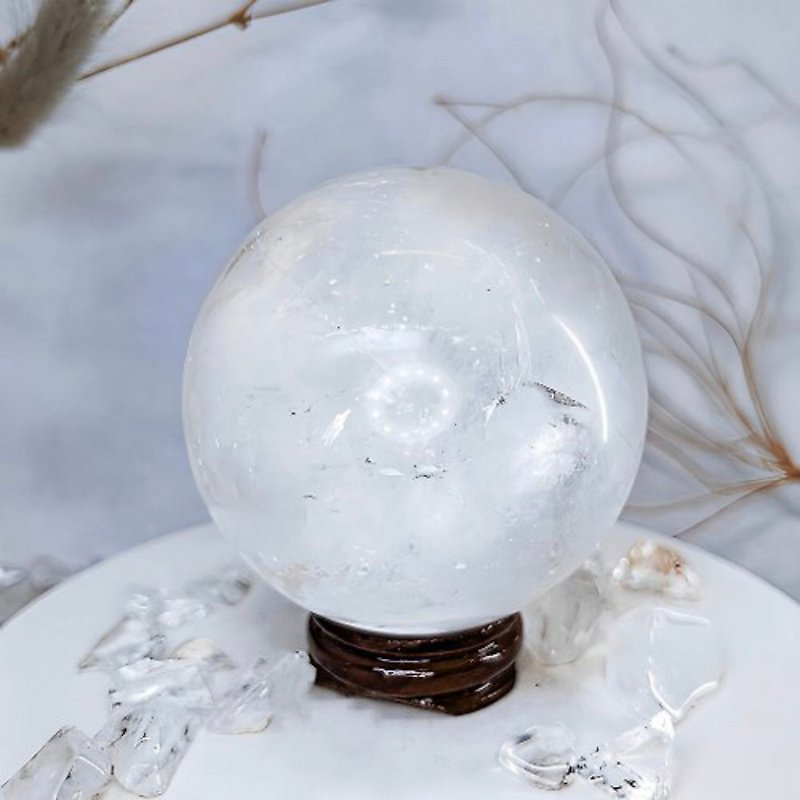 20% off on any 2 items for Mother’s Day | [Iceland Calcite Ball] Transparent Iceberg Ball/Calcite Crystal Ball with Rainbow - Items for Display - Crystal Transparent