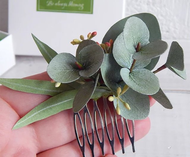 Shops Eucalyptus Hair Comb - Eucalyptus Bridal Comb - Greenery Hairpiece - Wedding Headpiece - Foliage Hair Comb - Greenery Wedding Comb