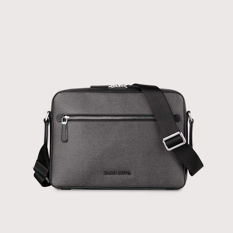 [Free gift bag] Nims Crossbody Bag-Black/BF549-61-BK - Messenger Bags & Sling Bags - Genuine Leather Black