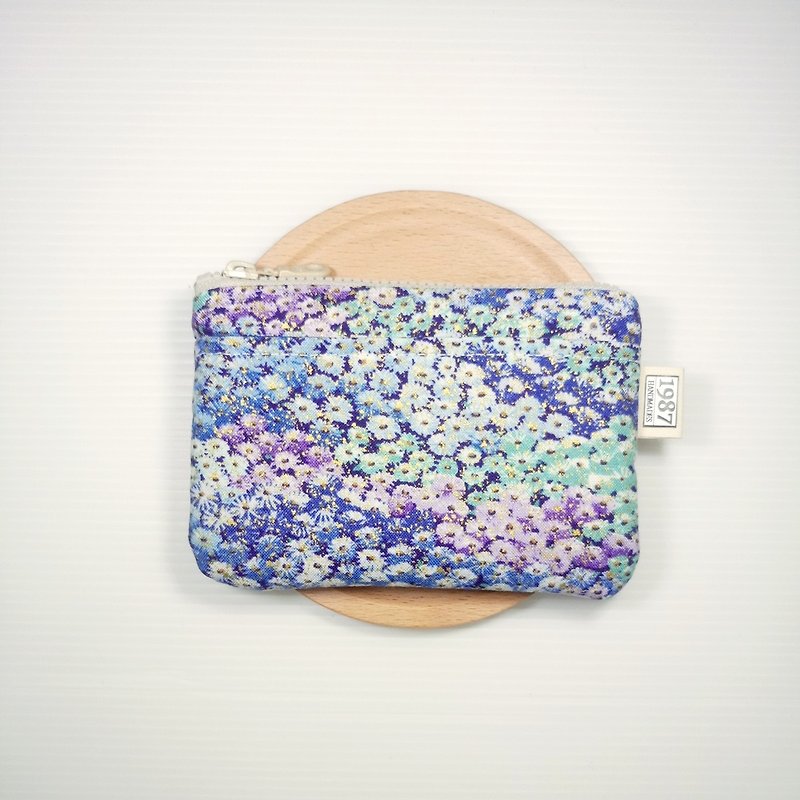 [Monet] Coin Purse Clutch Bag with Zipper Bag Christmas Exchange Gift - Clutch Bags - Cotton & Hemp Purple