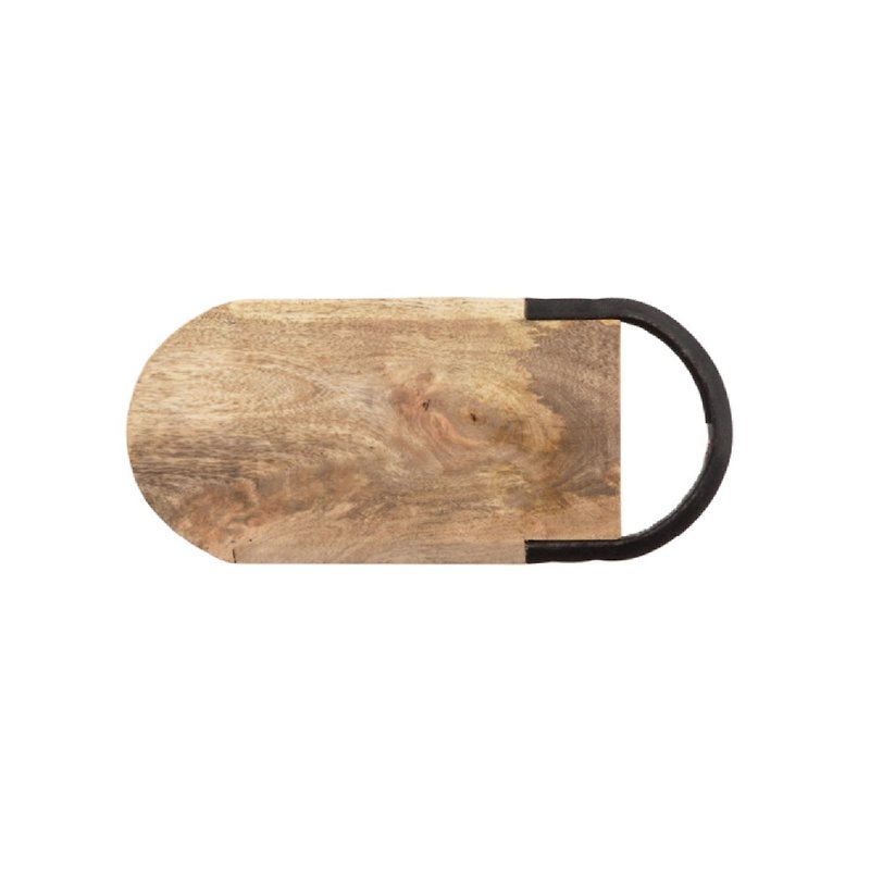 GARAGEMAN CUTTING BOARD Small 橡膠提把木製調理沾板-小 - 托盤/砧板 - 木頭 卡其色