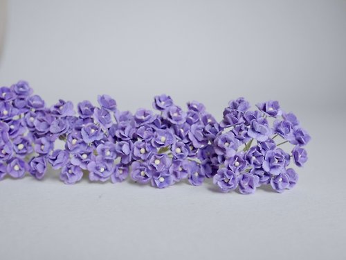 makemefrompaper paper flower, supplies, 100 pcs. Canadian anemone, size 0.8 cm. purple color