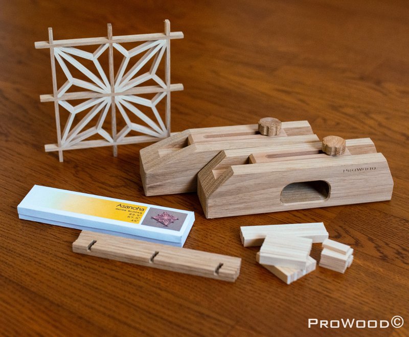 Kumiko Starter Kit - Asanoha (Woodworking jigs) - 木工/竹藝/紙雕 - 木頭 
