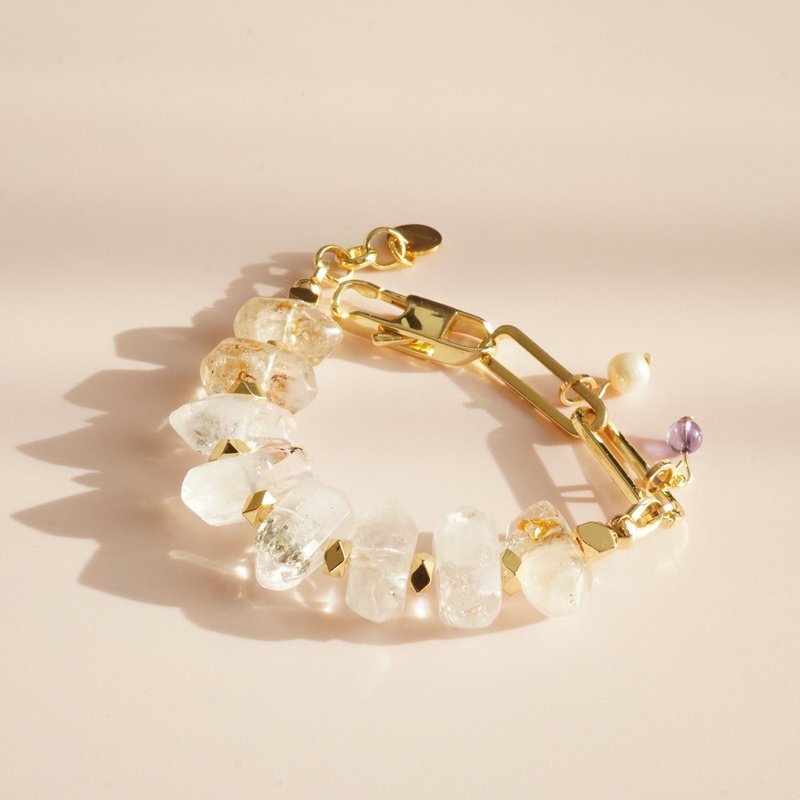 Shining diamond 14KGF bracelet - สร้อยข้อมือ - คริสตัล 