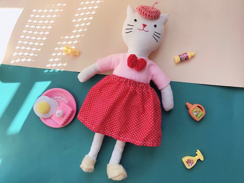 amlambrand Christmas Gift Wrapping Handmade doll : long leg cat doll