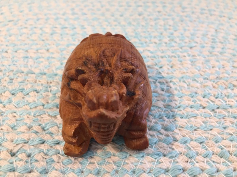 樟木龍龜 招財富貴 消災擋煞 擺件 瑞獸 A334 - 擺飾/家飾品 - 木頭 咖啡色