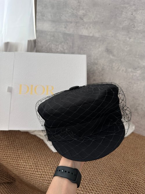 中古品 ディオール 黒ベール ベレー帽 - ショップ 來自東京的中古寶藏