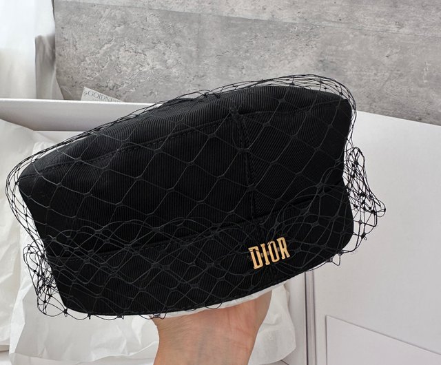 中古品 ディオール 黒ベール ベレー帽 - ショップ 來自東京的中古寶藏