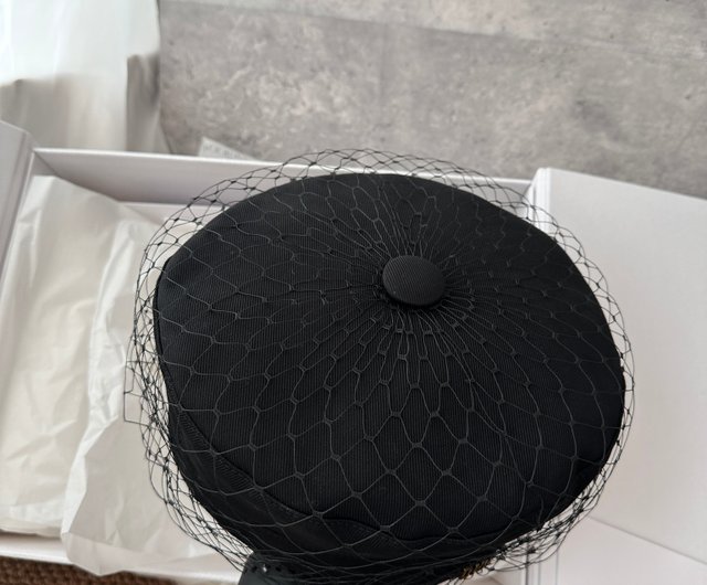 中古品 ディオール 黒ベール ベレー帽 - ショップ 來自東京的中古寶藏