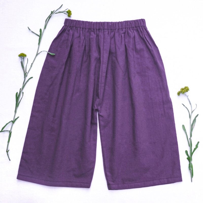 The most common trousers - กางเกง - ผ้าฝ้าย/ผ้าลินิน สีม่วง