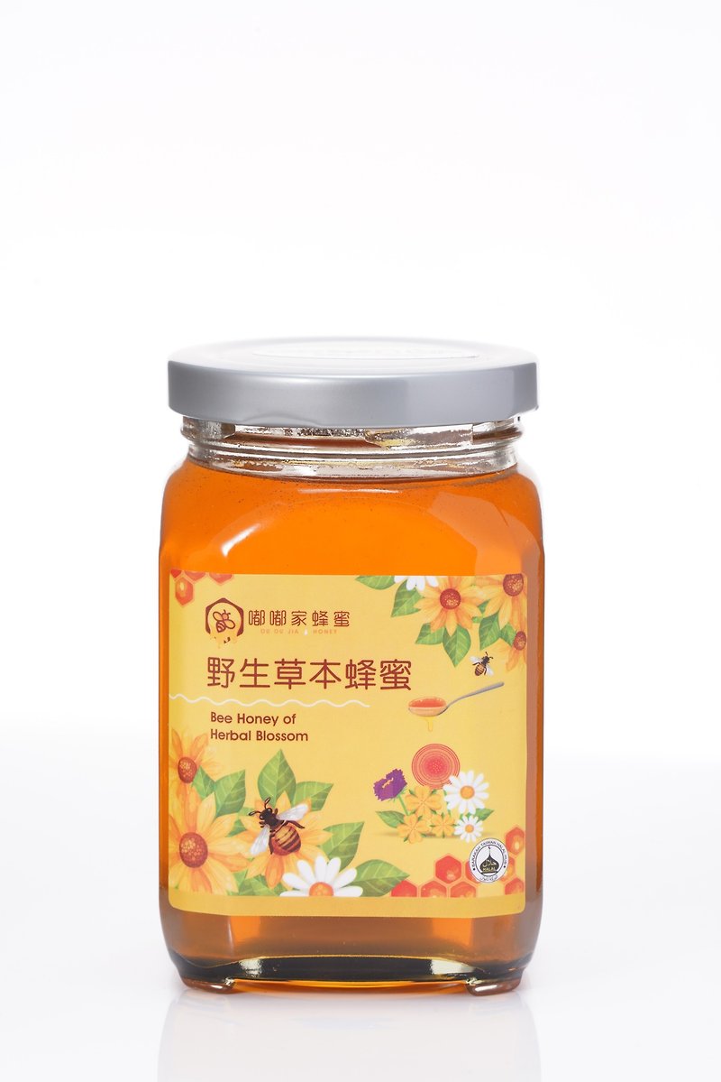 【嘟嘟家蜂蜜】完熟蜂蜜 | 野生草本蜂蜜385g - 蜂蜜/黑糖 - 新鮮食材 橘色