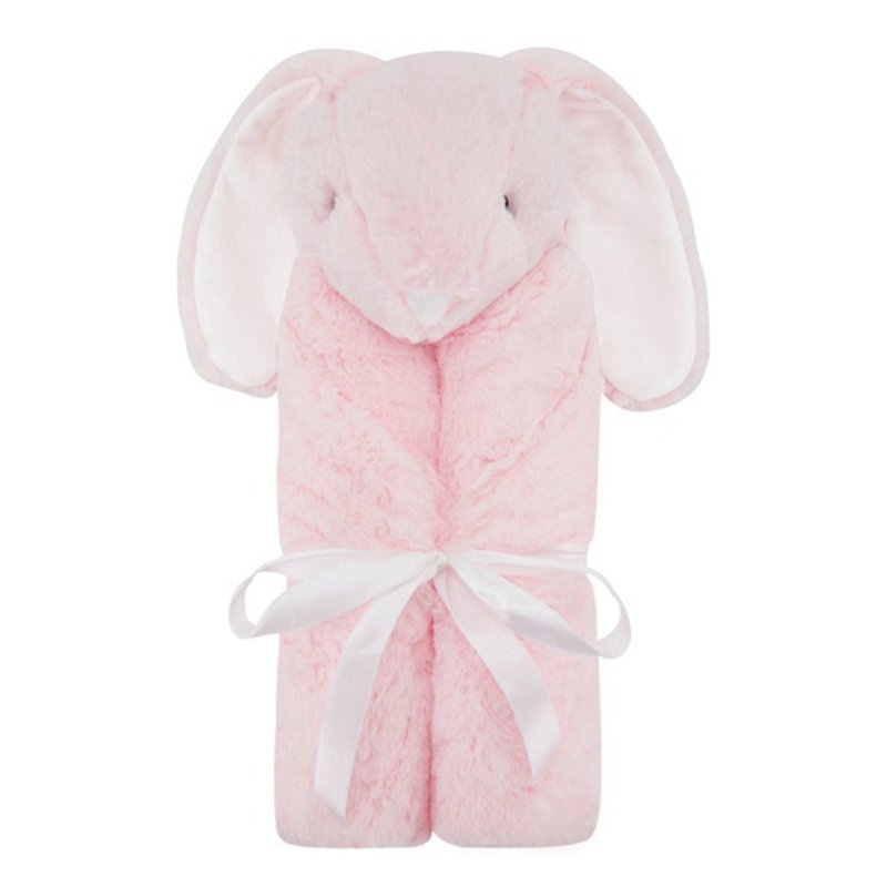 美國Quiltex超柔軟動物嬰兒毯安撫毯 - 粉長耳兔 - 其他 - 聚酯纖維 粉紅色