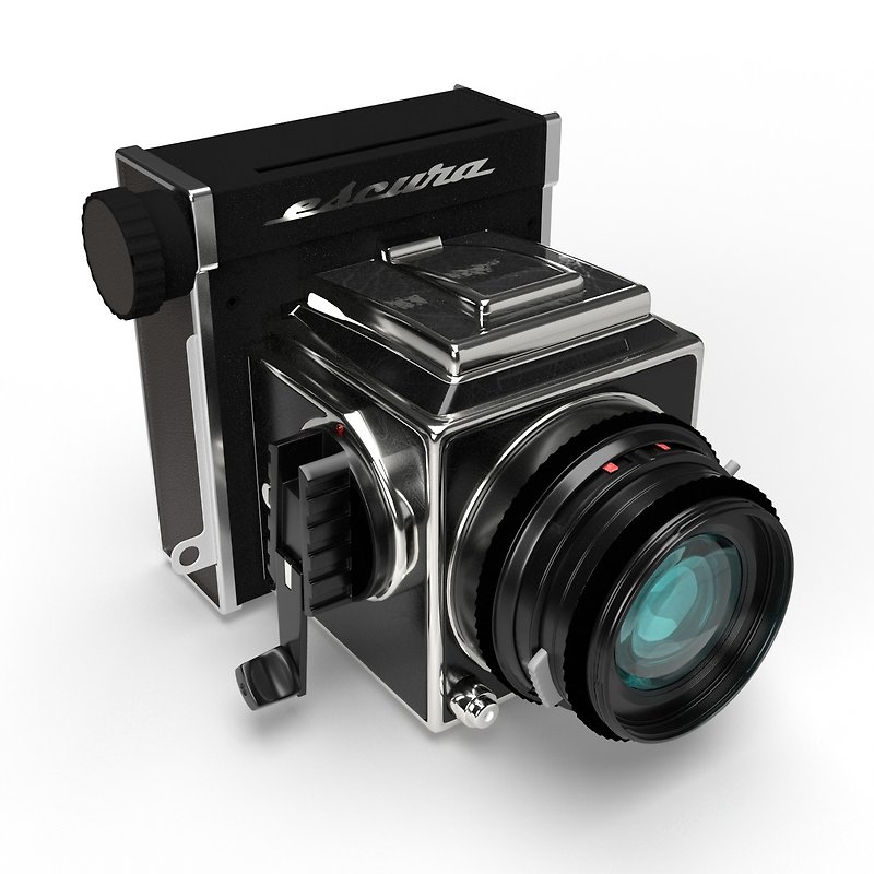 Polaroid camera back (Su) - Cameras - Other Metals Blue