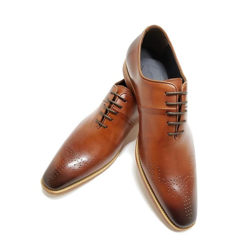 Kings Collection Rodrigo Oxford Shoes KV80084 Brown - Men's Leather Shoes - Genuine Leather Brown