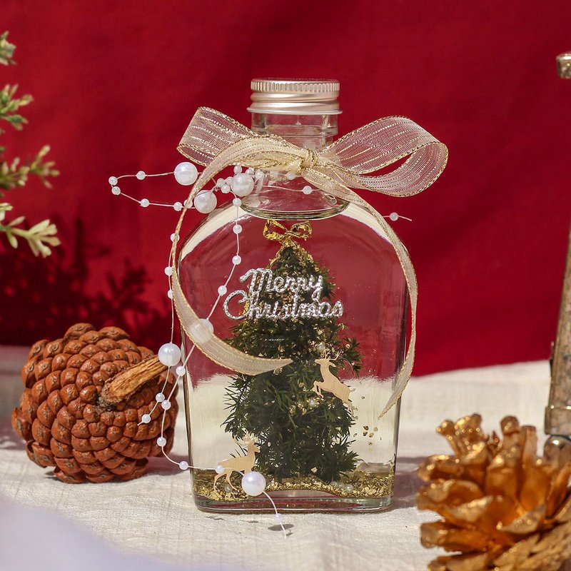 聖誕樹浮游花(含燈座及精美包裝) - 乾燥花/永生花 - 植物．花 綠色