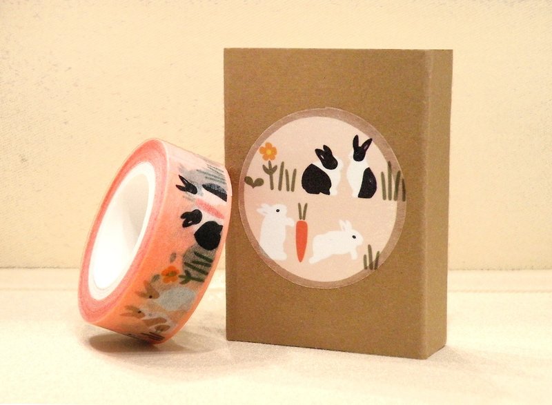 Rabbit Decorative Paper Tape - Washi Tape - Paper White