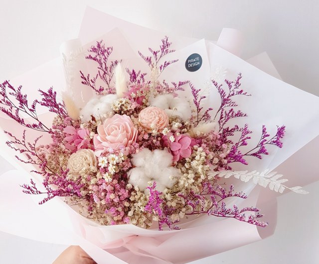 Haizang Design│Pink Bubble. Sweet pink dry bouquet