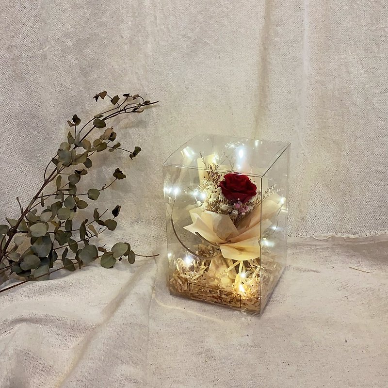 Valentine's Day gift/petty bourgeoisie's first choice/birthday gift_everlasting bouquet|shining series everlasting rose small gift - Dried Flowers & Bouquets - Plants & Flowers 