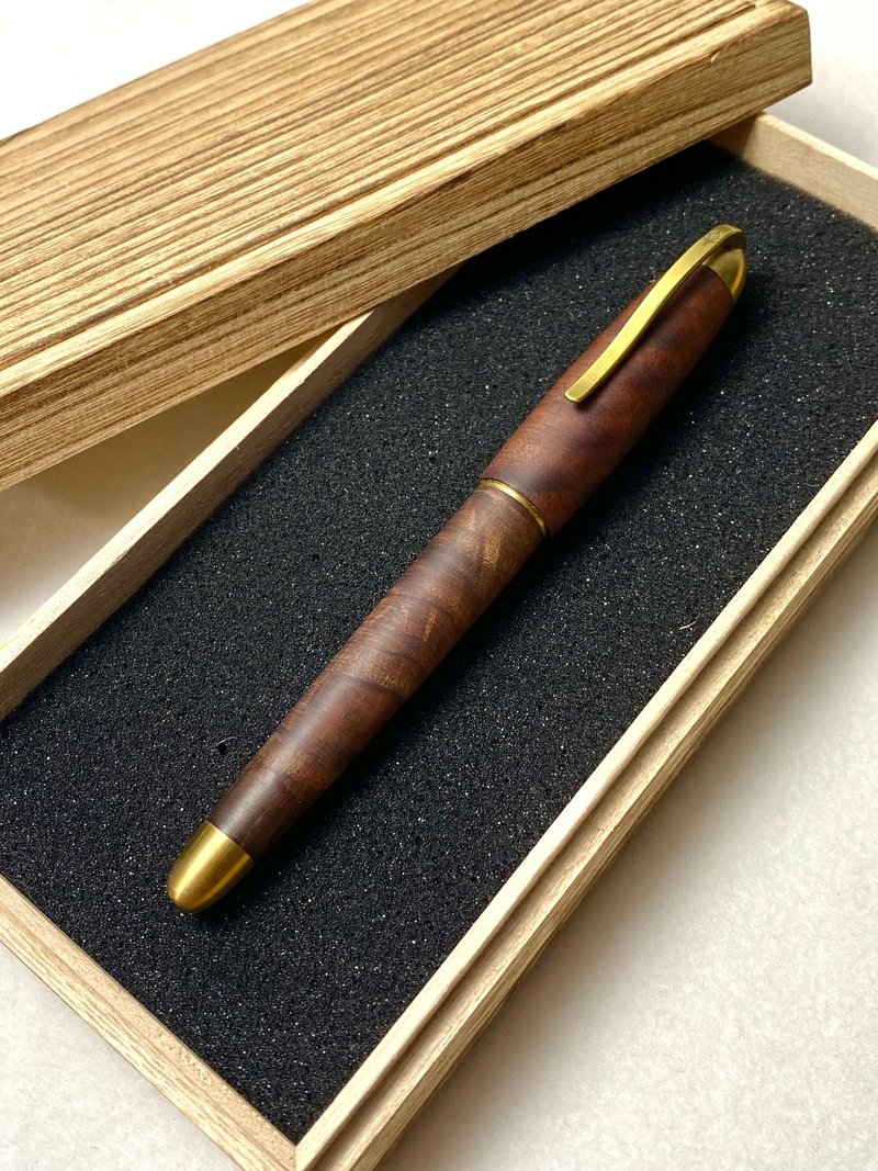 3952老山羊-那魯灣 胡桃木樹瘤 原銅 原木款 彈鋼尖系列鋼筆 - 鋼筆 - 其他材質 