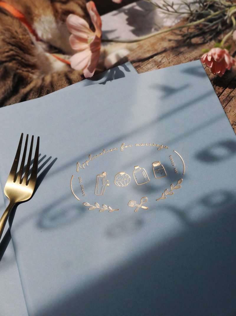 Printing time firewood, rice, oil, salt, sauce, vinegar, tea book about preservation book/marriage book about clip/hard shell/texture - อื่นๆ - กระดาษ หลากหลายสี