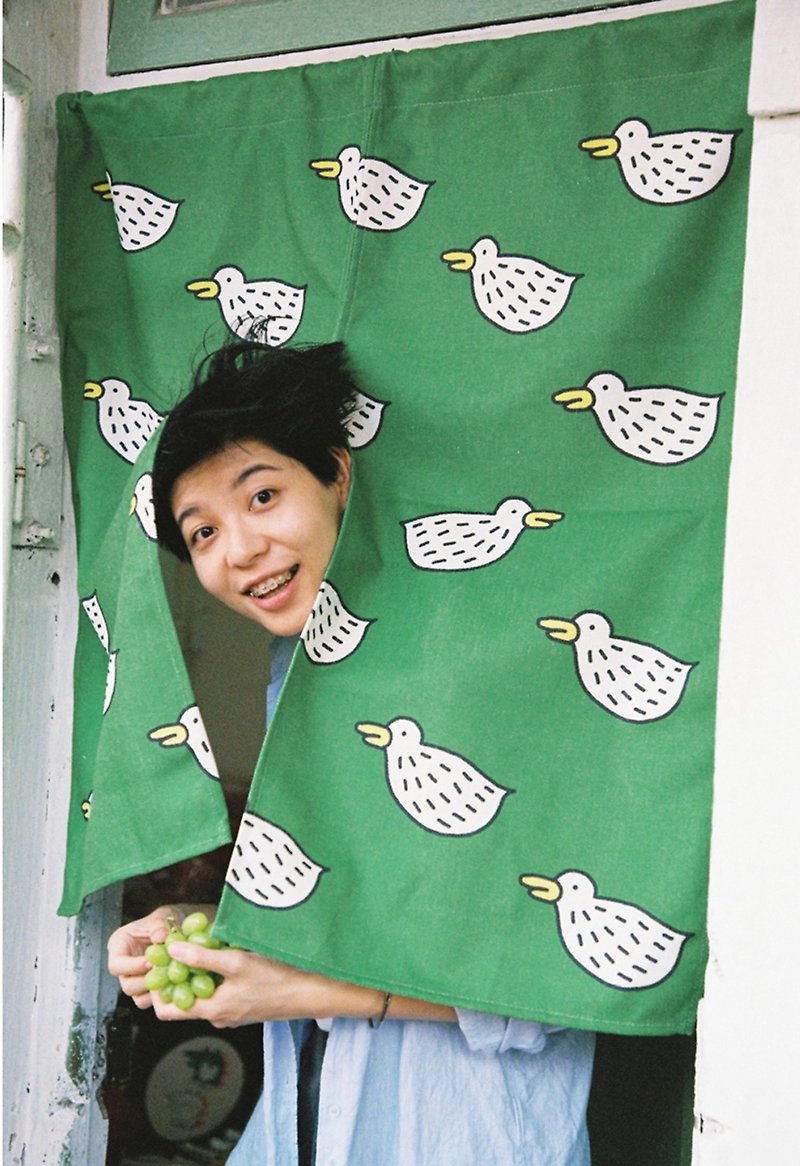 Just disobedient duck/curtain curtain/green duck - ผลิตภัณฑ์กันยุง - ผ้าฝ้าย/ผ้าลินิน สีเขียว