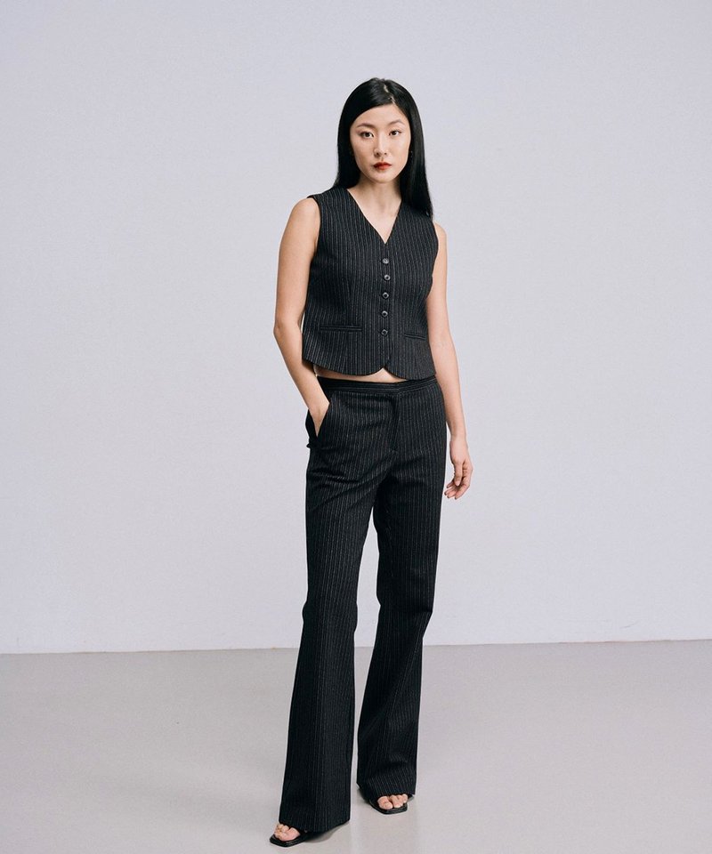 Straight bootcut trousers - Women's Pants - Other Materials Black