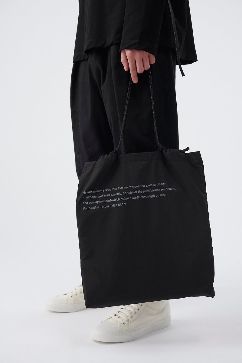 กระเป๋าเอกสาร - กระเป๋าถือ - ผ้าฝ้าย/ผ้าลินิน สีดำ