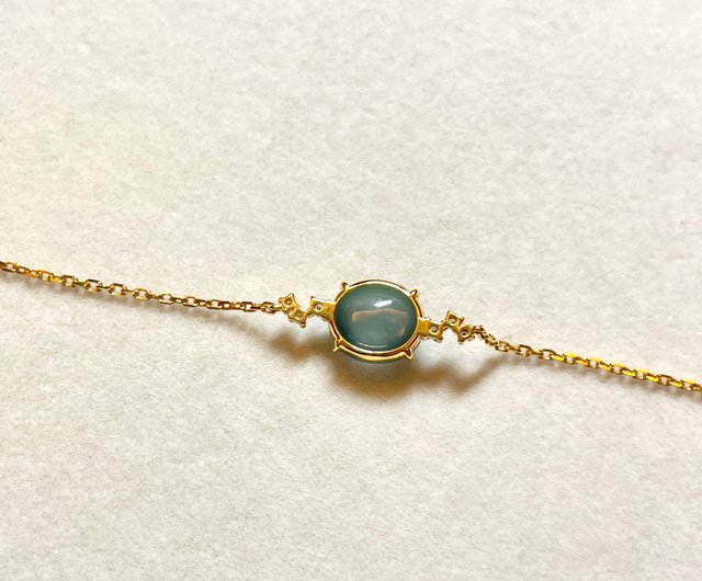 純18k金【星河】藍剛翡翠手鍊- 設計館凝翠Ning Jewelry／翡翠輕珠寶