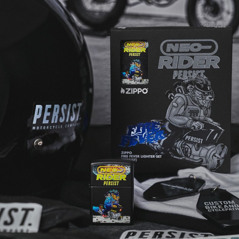 【ZIPPO官方旗艦店】Neo-Rider Persist聯名防風打火機 CI419328 - 其他 - 銅/黃銅 黑色