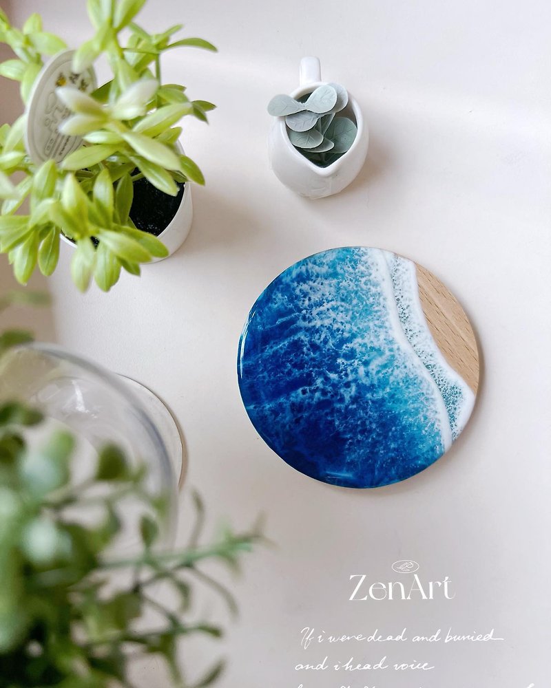 Soul Wave Beech Coaster (Square/Round) - Items for Display - Wood 