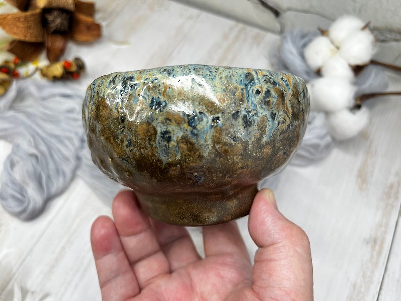 Handmade hand-kneaded pottery wood-fired tea bowls teacups snack bowls - ถ้วย - ดินเผา 