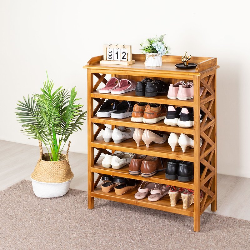 [Celebrate Forest Living] Zhulv Storage Shoe Rack/Teak Furniture/Handmade - Wardrobes & Shoe Cabinets - Wood Brown
