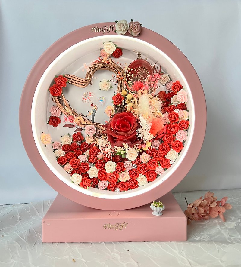 Send you 99 Roses - Preserved flower /Table lamp /Unique gift/ Valentine's gift - Dried Flowers & Bouquets - Plants & Flowers Multicolor
