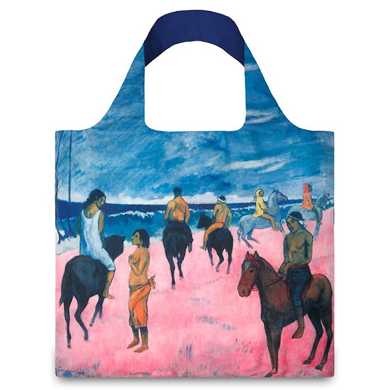 LOQI ショッピングバッグ - 馬とビーチ PGHB - ショルダーバッグ - プラスチック ピンク