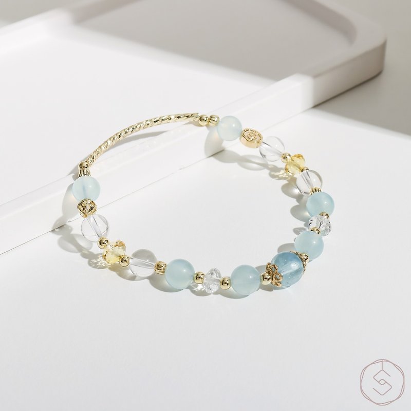 Dinner party | crystal bracelet - Bracelets - Crystal Blue