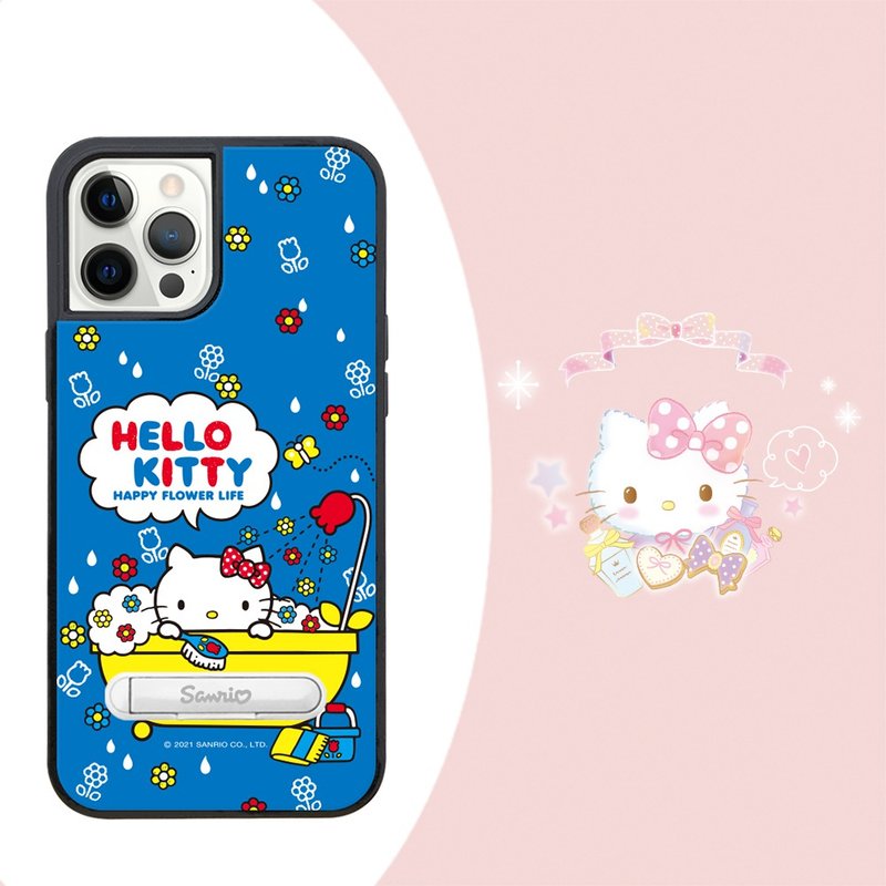 Sanrio iPhone 12 Full Series Shock Absorbing Stand Phone Case - Bath Katie - Phone Cases - Other Materials Multicolor