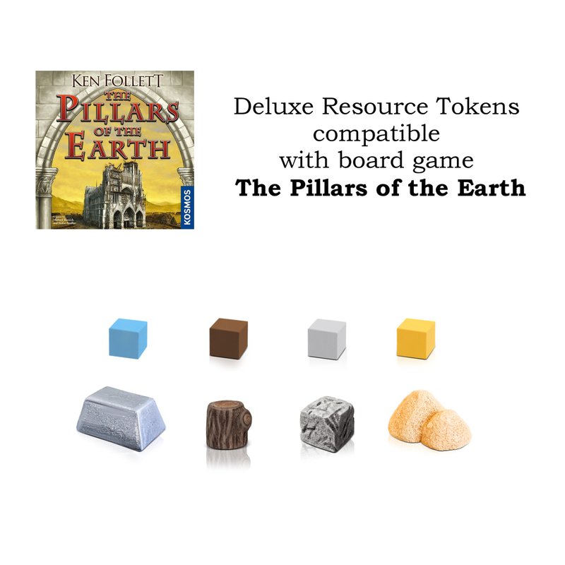 Deluxe Resource Tokens compatible with  The Pillars of the Earth board game - Board Games & Toys - Other Materials 