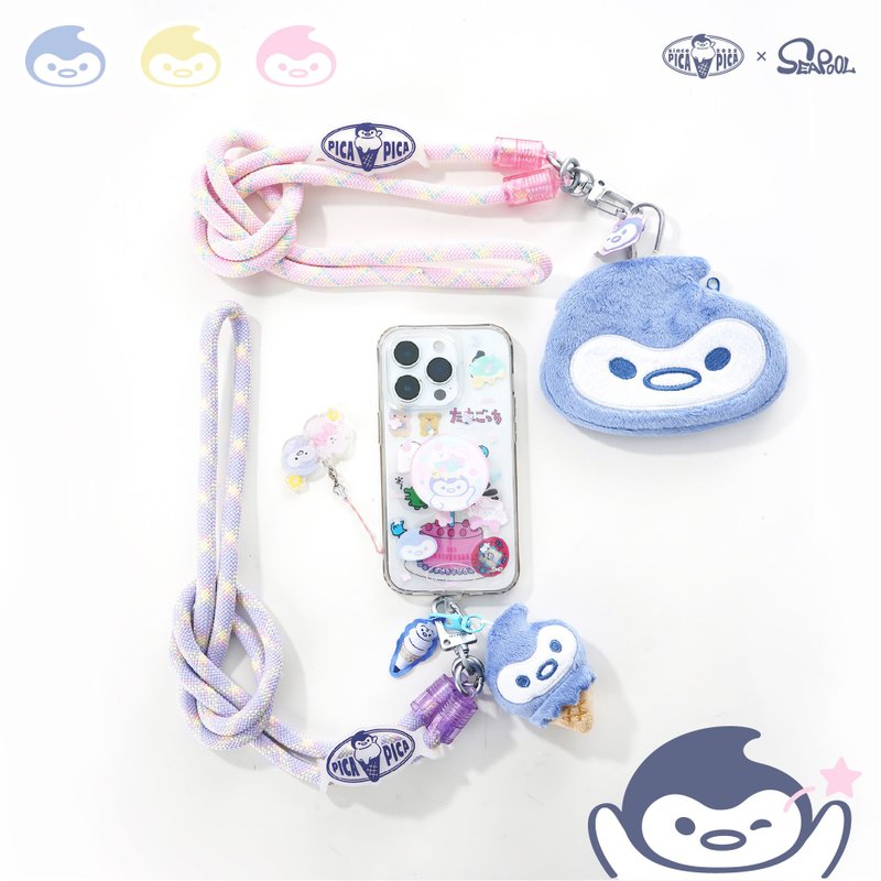 PICA STUDIO penguin phone lanyard - Phone Accessories - Cotton & Hemp Multicolor