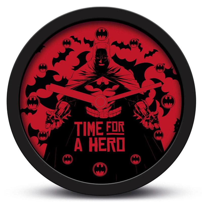 【蝙蝠俠】 (Time For a Hero) 主題桌上時鐘/鬧鐘/Batman - 時鐘/鬧鐘 - 其他材質 紅色